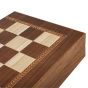 Manopoulos Wooden Chess & Backgammon Replica Set - Walnut Brown