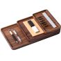Oakywood Catchall Tray Bundle Organizers - Walnut