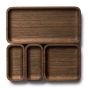Oakywood Catchall Tray Mini Bundle Organizers - Walnut