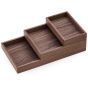 Oakywood Stackable Valet Tray Bundle Organizers - Walnut