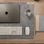 Personalised Recycled Felt Desk Pad - Grey