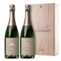 Gepersonaliseerd Champagne Duo Houten Bruiloft Geschenkdoos