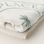 Place Reservee The Club Collection Beach Towel - Ecru/Eucalyptus Green