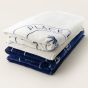 Place Reservee The Club Collection Beach Towel - Ecru/Marine Blue