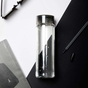Gepersonaliseerde Cott RPET waterfles - Grijs