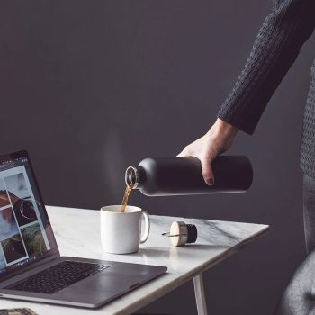 Gepersonaliseerde Miles Thermosfles 1000ml - Zwart