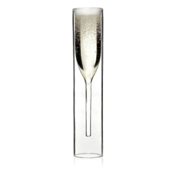 Doppelwandige Champagnerflöten - 4er-Set