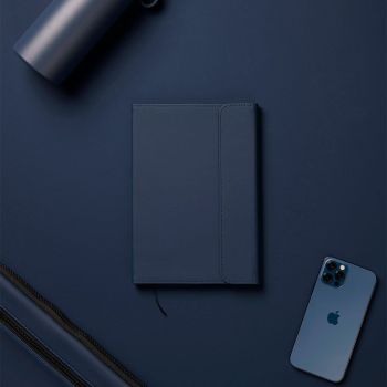 Gepersonaliseerd Notitieboek Van Gerecycleerd Leer - Blauw