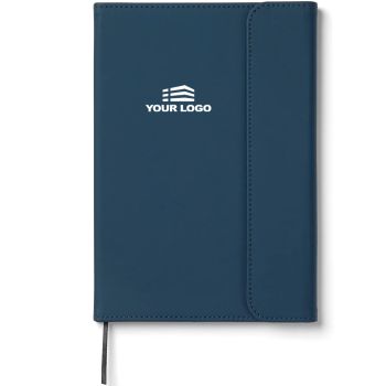 Personalised Recycled Leather Notebook - Blue
