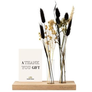 BloomNote Droogbloemen Gift Box - Zwart & Wit