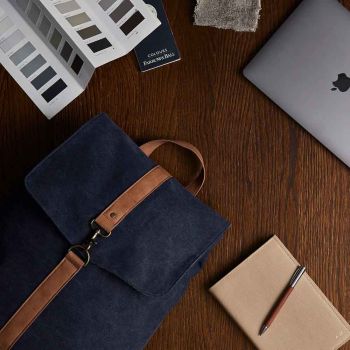 Gepersonaliseerde Bosler Rugzak GRS Gerecycled Canvas - Blauw