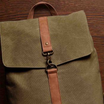 Gepersonaliseerde Bosler Rugzak GRS Gerecycled Canvas - Groen