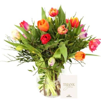 Cheerful Tulip Flower Bouquet