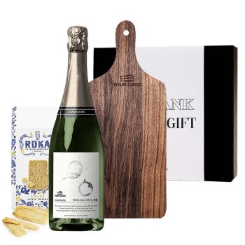 Kaaskoekjes & Gepersonaliseerd Champagne Cadeau
