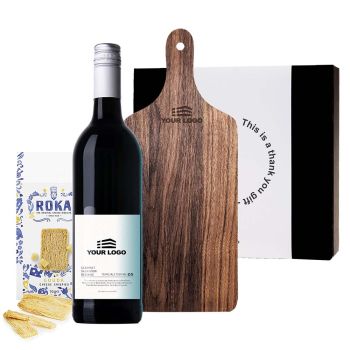 Kaas & Gepersonaliseerde Rode Wijn Cadeau