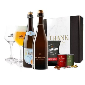 Duo Beer Apéro Box With Personalised Glasses