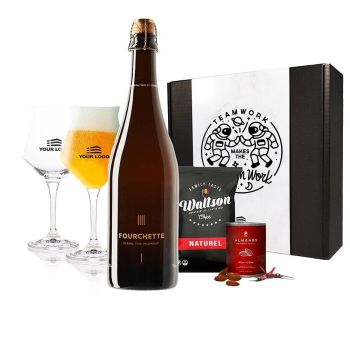 Fourchette Bier Apéro Box Met Gepersonaliseerde Glazen