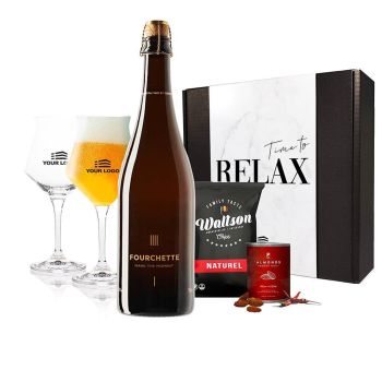 Fourchette Beer Apéro Box With Personalised Glasses