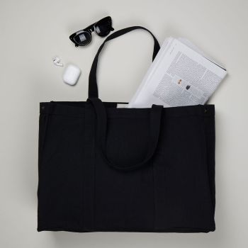 Gepersonaliseerde Maxi Recyclede Tote Bag - Zwart