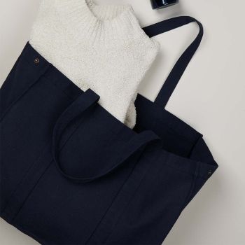 Gepersonaliseerde Maxi Recyclede Tote Bag - Marineblauw