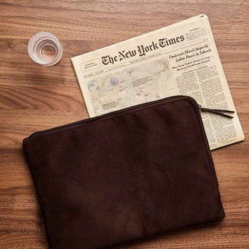 Personalised Hunton Laptop Case - Brown