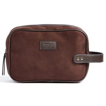 Personalised Hunton Toiletry Bag - Brown