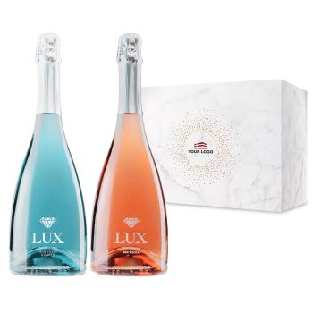 Lux Duo Rosa & Ice Blue Sparkling Wine Gift Box