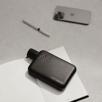 Gepersonaliseerde Memobottle Stainless Steel A6 - Zwart