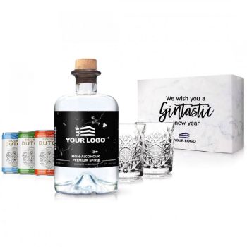 Gepersonaliseerde non-alcoholische gin tonic premium set