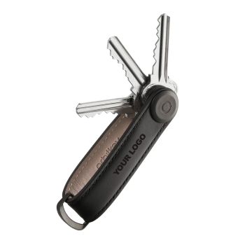 Personalised Orbitkey Leather Key Organiser - Black