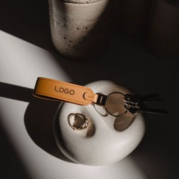 Gepersonaliseerde Orbitkey Loop Sleutelhanger - Caramel