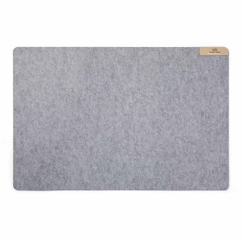 Personalised Recycled Felt Desk Pad - Grey