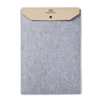 Personalised Recycled Felt Laptop Case - Grey