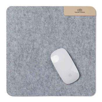 Personalised Recycled Felt Mouse Pad - Grey