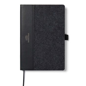 Personalised Recycled Felt Notebook - Black