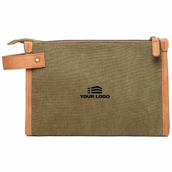 Personalised Bosler GRS Recycled Canvas Toiletry Bag - Green