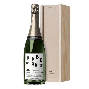 Gepersonaliseerde Champagne Houten Verjaardag Box