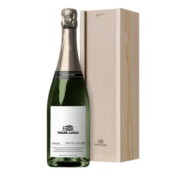 Personalised Champagne In Wooden Gift Box
