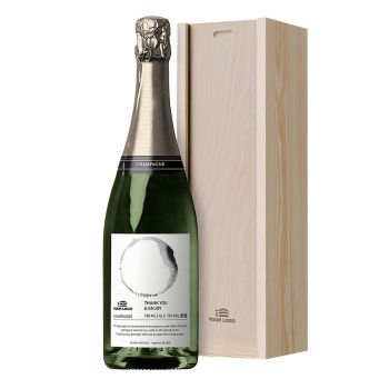 Gepersonaliseerde Champagne Houten Pensioen Box