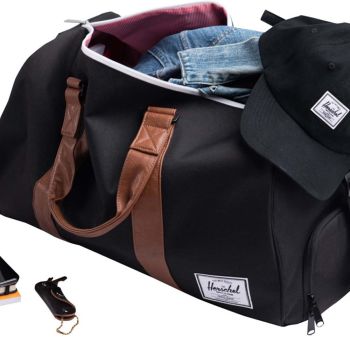Personalisierte Herschel Neuartige Recycelte Reisetasche - Schwarz