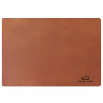 Personalised Leather Desk Pad Large - Cognac