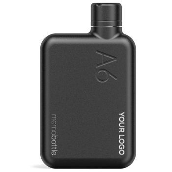 Gepersonaliseerde Memobottle Stainless Steel A6 - Zwart