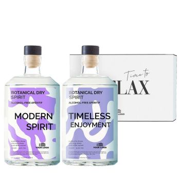 Personalised Non-Alcoholic Botanical Dry Gin Duo Gift Set