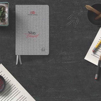 Gepersonaliseerd Gerecycleerd Notitieboek - Zwart