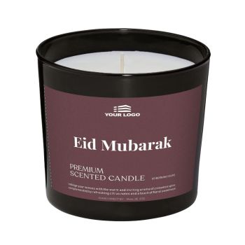 Personalised Scented Candle - Black Matt - Eid al-Fitr