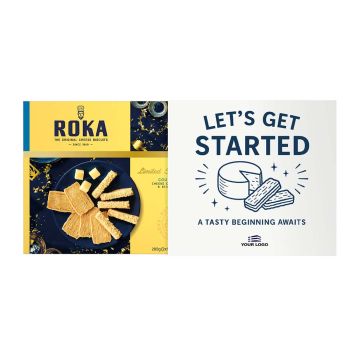 Roka Kollektion Crispies & Sticks Gouda-Käse Onboarding-Geschenkbox