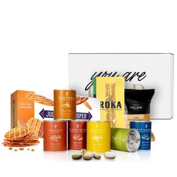 Zoute Karamel Koekjes & Luxe Zoute Snacks Cadeauset 