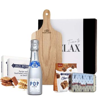 Sweet Delights & Pommery Pop Silver Champagne Box