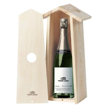 Het Gepersonaliseerde Champagne Vogelhuisje