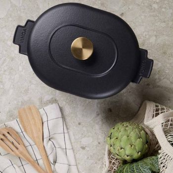 Personalisierte Monte Heritage Cocotte 4 Liter - Schwarz